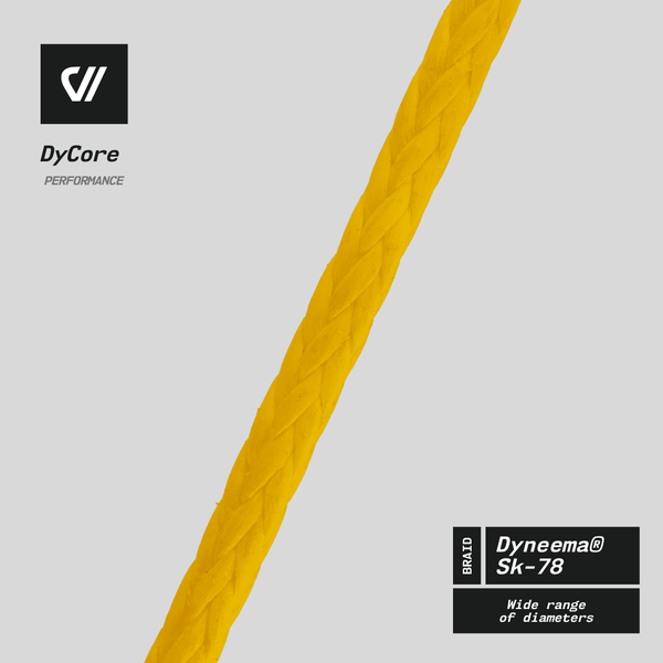 Dy-Core  HMPE single Braided Rope . Dyneema ® - SELL BY FOOT | Nautos-usa