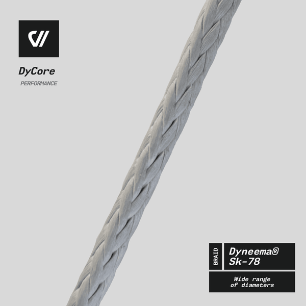 Dy-Core  HMPE single Braided Rope . Dyneema ® - SELL BY FOOT | Nautos-usa