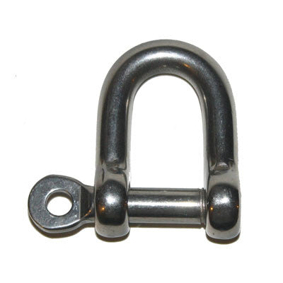 104HR - STRAIGHT SHACKLE - 8 MM / 5/16&quot;- LOOSE SCREW PIN WITH EYE