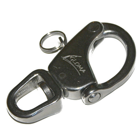 1101 -70 mm ( 2.75") LONG SNAP SHACKLE WITH SWIVEL EYE | Nautos-usa