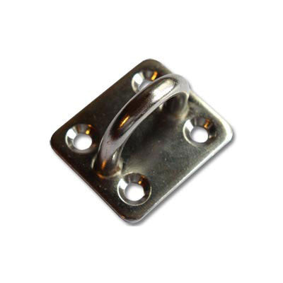 13.2100 - EYE PLATE - SQUARE - 6 MM ~ 1/4" - SET OF 2 PIECES | Nautos-usa