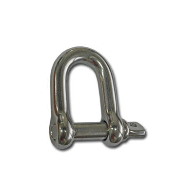 13.418 - D SHACKLE - WITH A CAPTIVE PIN - 10 MM ~ 3/8" | Nautos-usa