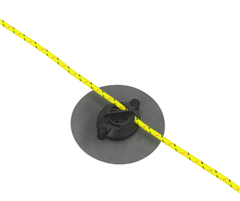 Quick Cleat  on a patch - Barton 60021 - Nylon reinforced composite - up to 3/8" line