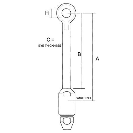 STA-LOK LONG EYE (INCH) - Additional Length of Long Eye | Nautos-usa