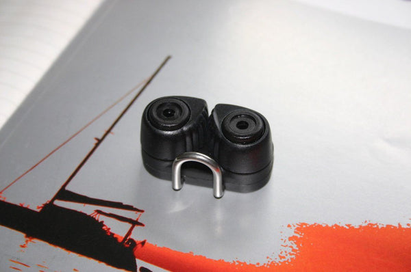 91026W - Cam Cleat Small With Wire Fairlead  - THERMOSET COMPOSITE -Black | Nautos-usa