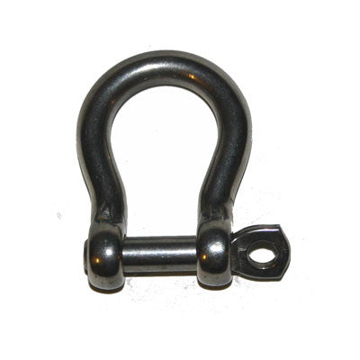 304HR - BOW SHACKLE - 8 MM (5/16&quot;) - SCREW PIN WITH EYE- LOOSE PIN