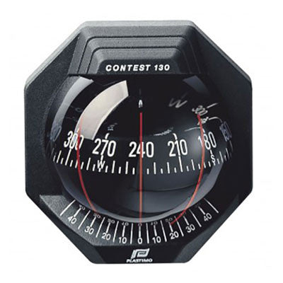 39669 - CONTEST 130 COMPASS - VERTICAL MOUNT - BLACK BEZEL WITH BLACK CARD - PLASTIMO | Nautos-usa