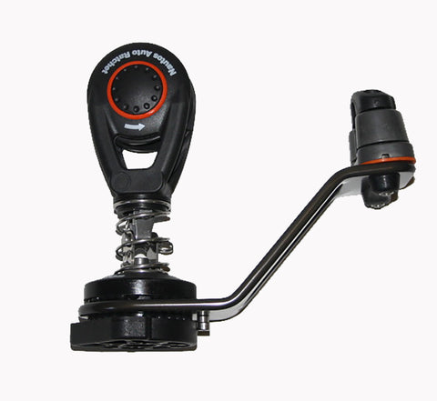 HT 4266-60 AUTO -  MAINSHEET SWIVEL BASE WITH CAM  (LONG ARM) WITH 57 MM AUTO RATCHET BLOCK INCLUDED.