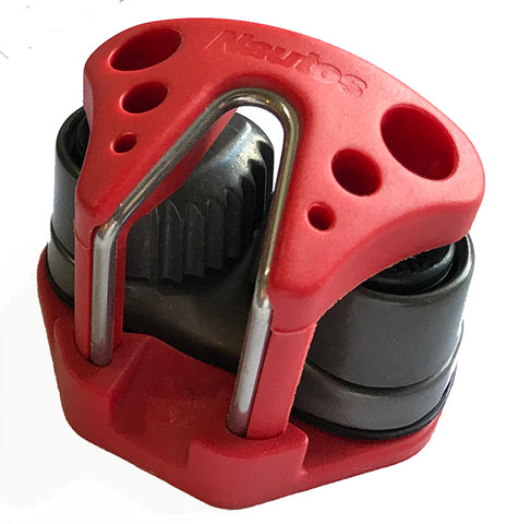 91035 WFR - Cam Cleat Aluminum , 3 row ball bearing cam cleat with Red Wide Angle  Fairlead
