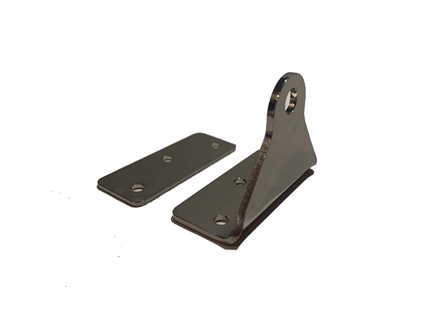 91158 - Gudgeon Set  With Backing Plates - OPTIMIST Part - Stainless Steel