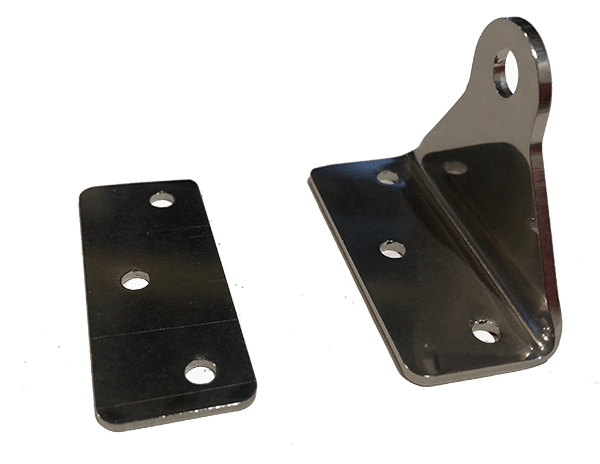 91158 - Gudgeon Set  With Backing Plates - OPTIMIST Part - Stainless Steel