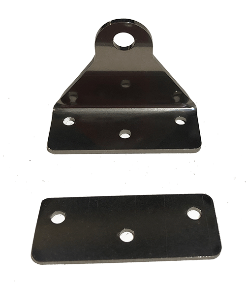 91158 - Gudgeon Set  With Backing Plates - OPTIMIST Part - Stainless Steel