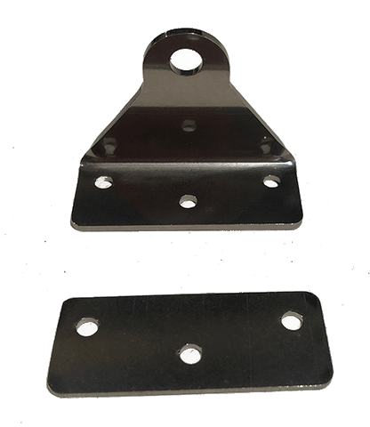 91158 - Gudgeon Set  With Backing Plates - OPTIMIST Part - Stainless Steel