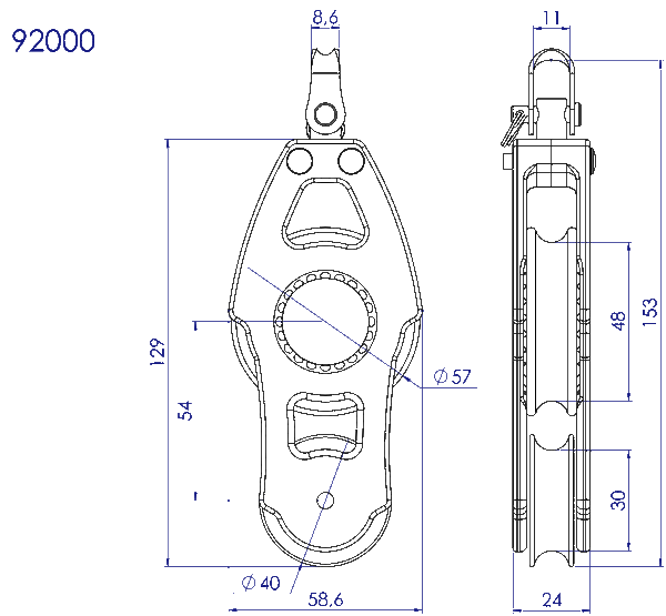92000 FIDDLE SWIVEL, BLACK | Nautos-usa