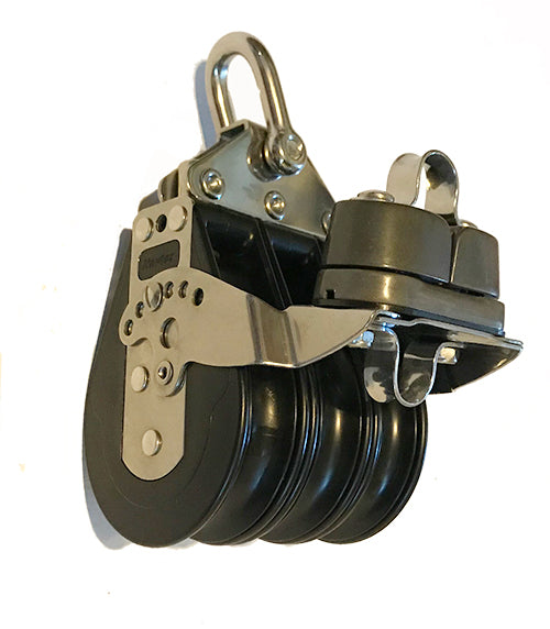 92136 - TRIPLE FIXED WITH ALUMINUM CAM CLEAT - SAILBOAT BLOCKS