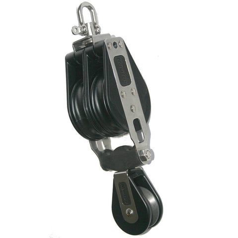 92223 - DOUBLE SWIVEL 57 MM WITH CROSS 39 MM ALUMINUM SHEAVE BLOCK