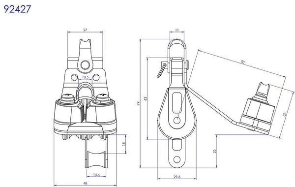 Double Fixed with Cam and Becket  - 92427