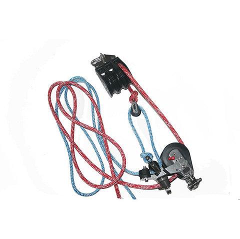 92655-134 R| 12:1 mainsheet System set of blocks- 75mm & 28mm sheave. With pre-stretched mainsheet rope.