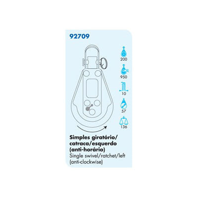 92709 SINGLE SWIVEL , STARBOARD .