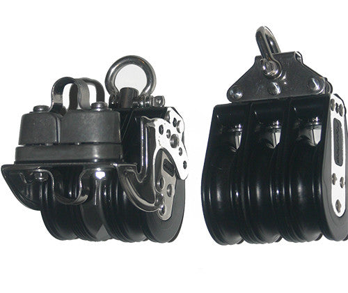 92733-34 R| 6:1 mainsheet System set of blocks- 57mm sheave. With pre-stretched mainsheet rope.