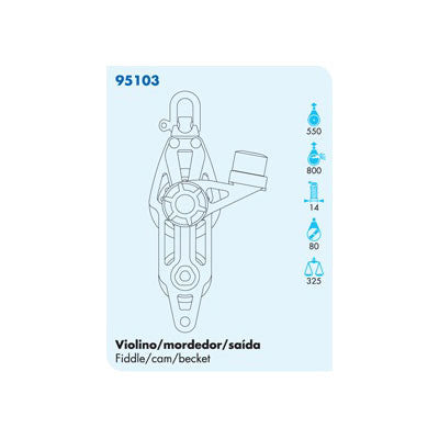 95103 Fiddle Swivel With Cam and Becket | Nautos-usa