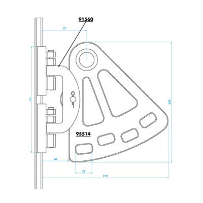 95514-  Medium Top  Headboard