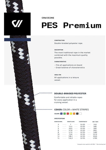 PES Premium - Double-braided polyester rope. | Nautos-usa 