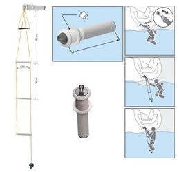 Flush-mount Safety Ladder - PLASTIMO- 51558 | Nautos-usa