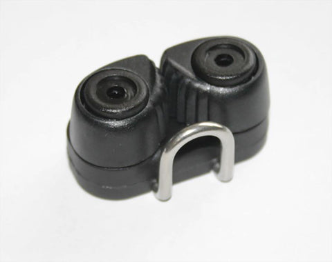 91026W - Cam Cleat Small With Wire Fairlead  - THERMOSET COMPOSITE -Black | Nautos-usa