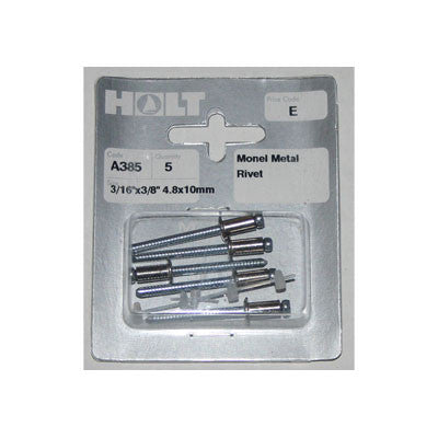 A385 - RIVETS - 3/16&quot; X 3/8&quot; - MONEL METAL