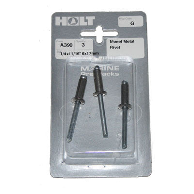 A390 - Rivets - 1/4/" x 11/16" - Monel metal | Nautos-usa