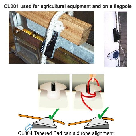 CL201 12mm Vertical  - ClamCleat | Nautos-usa