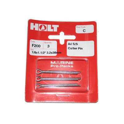 F200- COTTER PIN 1/8""X1 1/2"