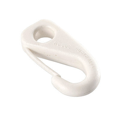 HPN 056 - WHITE - 7 MM - 5/16" SHOCKCORD SNAP HOOK - 4 PIECES SET