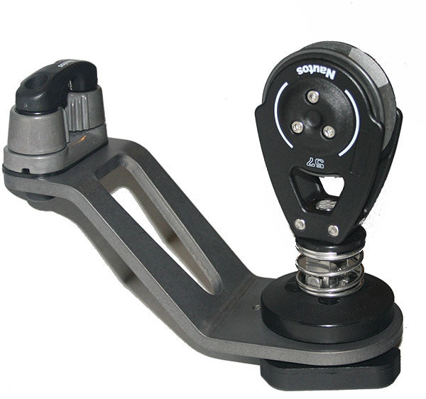 HT 4266-74 COMP-Mainsheet Swivel Base with Cam  (Short Arm) and 57 mm Ratchet block included. | Nautos-usa