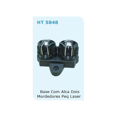HT5848 - BASE WITH DOUBLE CAM & FAIRLEADS- LASER SAILBOAT | Nautos-usa
