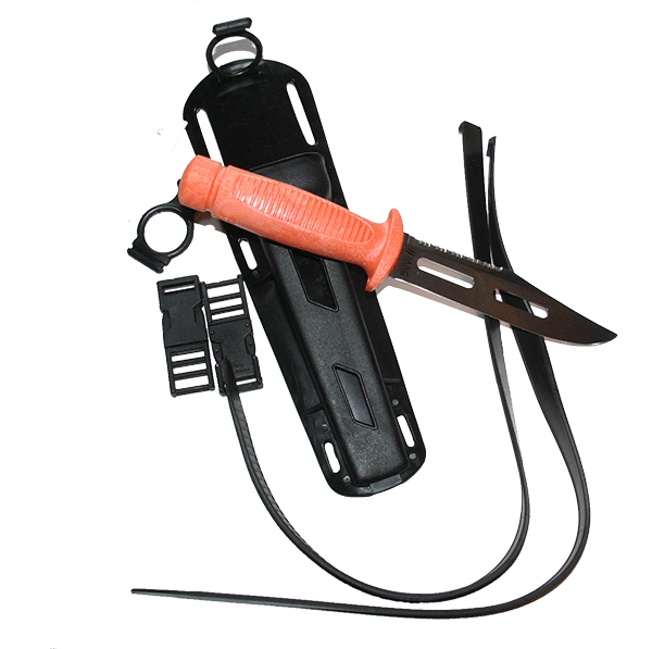 Floating Knife - 36082 - Combine Stainless  Steel flat and serrated blades for rope and net cutting.
