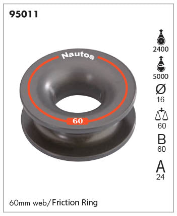 95011- 60 MM  SHEAVE- WEB - TIE SHEAVE - CONTROL LINE EYE | Nautos-usa