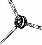 95013 - Friction sheave - 20 MM SOLID SHEAVE- WEB - TIE SHEAVE - CONTROL LINE EYE | Nautos-usa