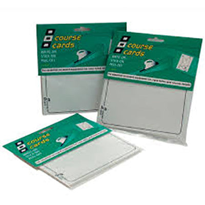 RACE COURSE CARDS - White - ADH30 - 15 Self Adhesive Waterproof Card