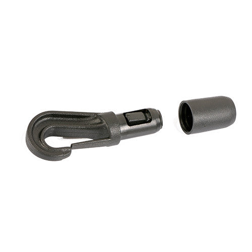 Shock Cord Hook - HPN387 - White or Black - Self Locking - 3 to 5mm ~ 1/8" to 3/16" Shock Cord
