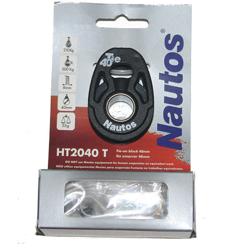 Tie on block - 40mm sheave - Ultralight - HT2040T COMPLETE SET | Nautos-usa