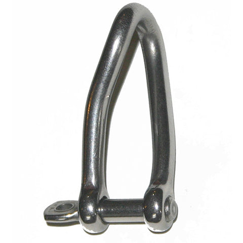 TWISTED CAPTIVE PIN SHACKLES - CAPTIVE SCREW PIN WITH EYE - 4mm ~ 5/32" to 12mm~1/2". | Nautos-usa