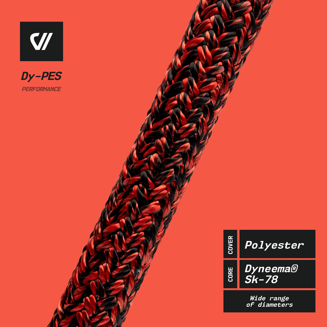 Dy-PES - Cover Dyneema® Nautos-usa Performance Rope - with Core Polyester Premium
