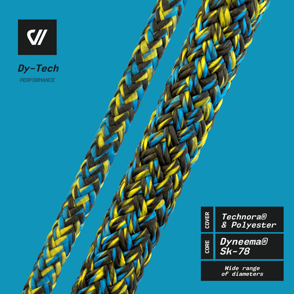 Dy-Tech - Performance Rope Dyneema® registered SK-78 core and  Polyester Aramid cover. SELL BY FOOT | Nautos-usa 