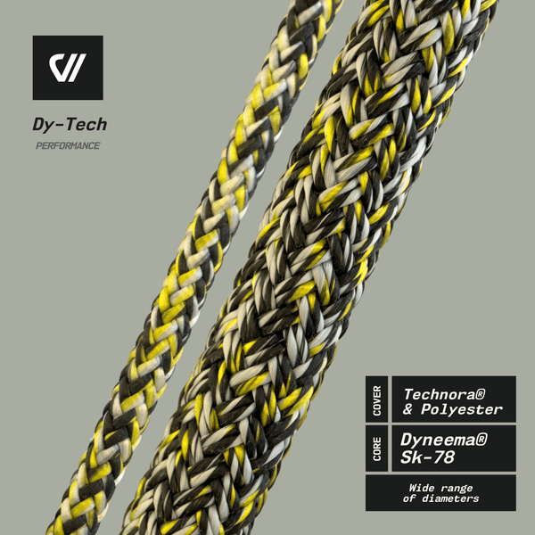Dy-Tech - Performance Rope Dyneema® registered SK-78 core and  Polyester Aramid cover. SELL BY FOOT | Nautos-usa 