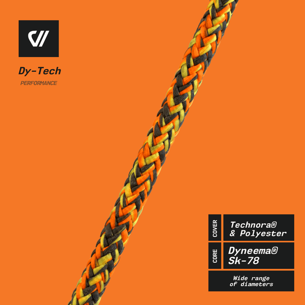 Dy-Tech - Performance Rope Dyneema® registered SK-78 core and  Polyester Aramid cover. SELL BY FOOT | Nautos-usa 