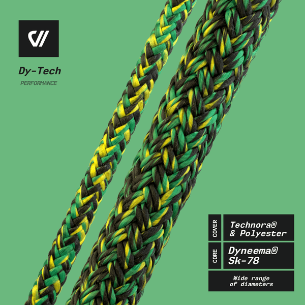 Dy-Tech - Performance Rope Dyneema® registered SK-78 core and  Polyester Aramid cover. SELL BY FOOT | Nautos-usa 