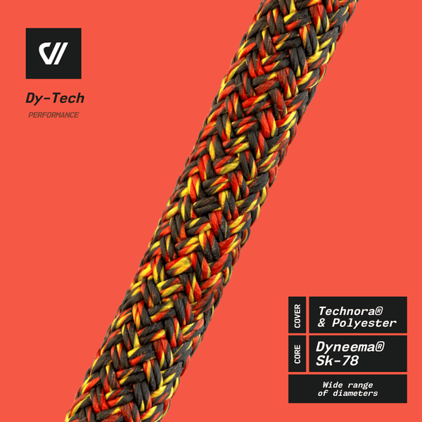 Dy-Tech - Performance Rope Dyneema® registered SK-78 core and  Polyester Aramid cover. SELL BY FOOT | Nautos-usa 