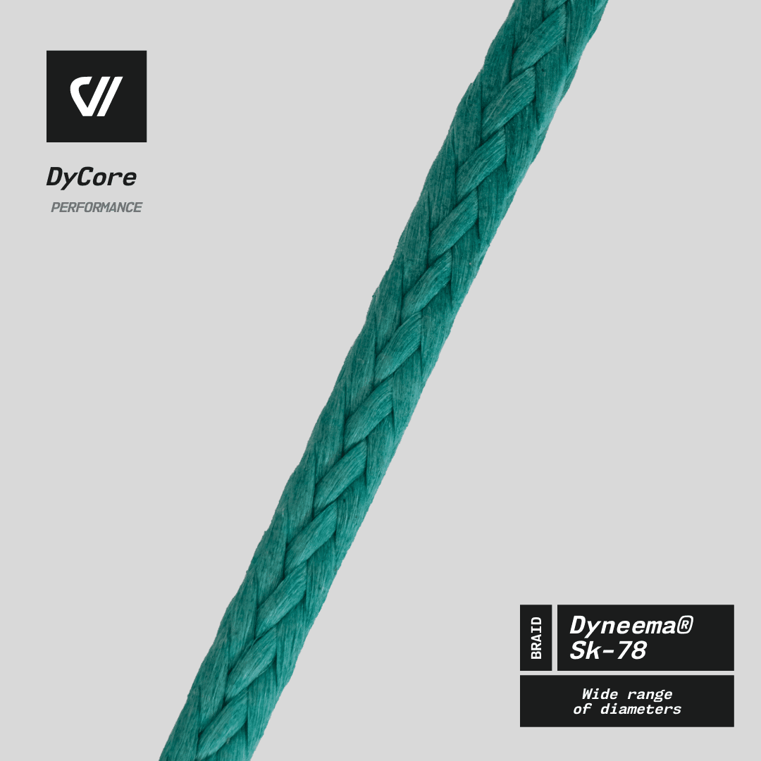 Single Braid Rope Rope Type Dy-Core HMPE single Braided Rope . Dyneema ® - SELL BY FOOT